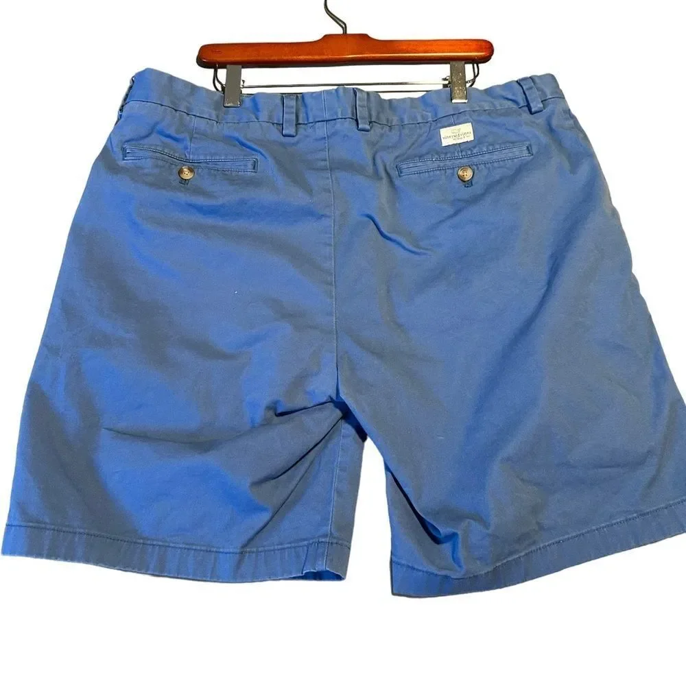 Vineyard Vines Men's Shorts Blue Breaker Short Cotton Size 40 Flat Front Casual‎
